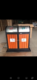 Bán các loại thùng rác giả gỗ ngoài trời - thùng rác trang trí