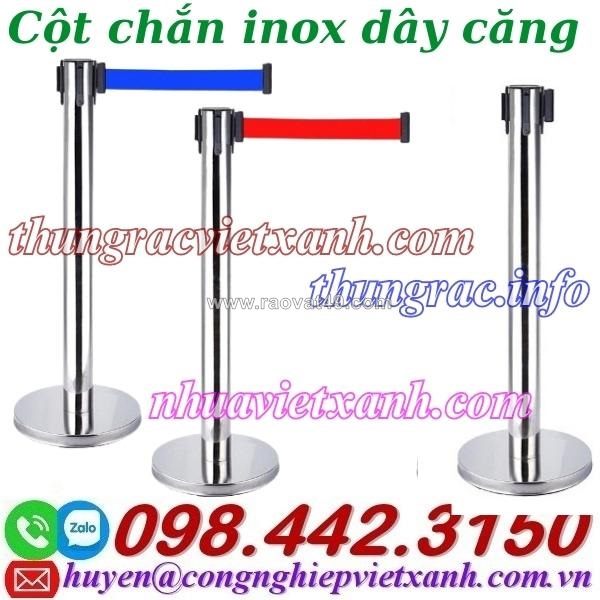 Cột chắn inox dây kéo căng 2 mét - 3 mét - 5 mét