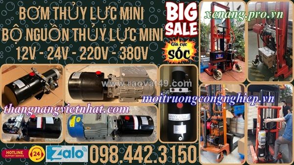 Bộ nguồn thủy lực mini - bơm thủy lực mini 12v - 24v - 220v - 380v