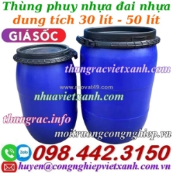 Thùng phuy nhựa 30l và 50l có đai nhựa giá rẻ call/zalo 098.442.3150 huyền