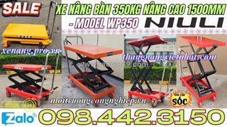 Xe nâng mặt bàn 350kg nâng cao 1500mm wp350 niuli