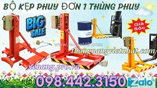 Bộ kẹp gắp 1 thùng phuy đơn 360kg giá tốt - siêu khuyến mãi call/zalo 0984423150 huyền