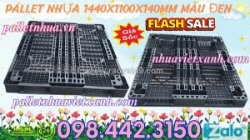 Pallet nhựa 1440x1100x140mm hàng mới màu đen giá rẻ
