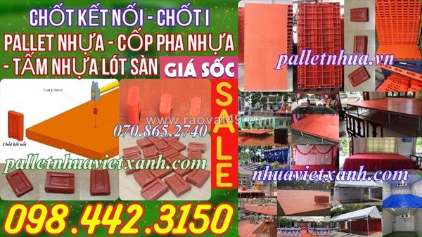 Chốt nhựa kết nối tấm lót sân khấu, pallet lót sàn sân khấu, coppha nhựa
