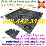 Pallet nhựa 1200x1000x125mm màu đen hàng mới giá cực sốc