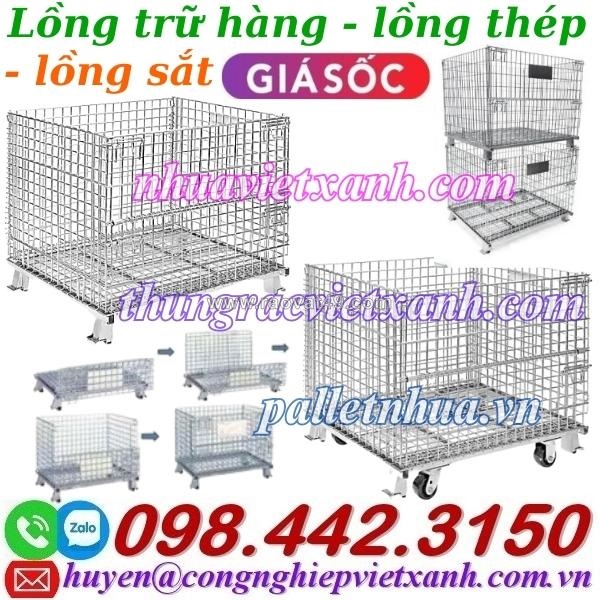 Lồng trữ hàng - pallet lưới