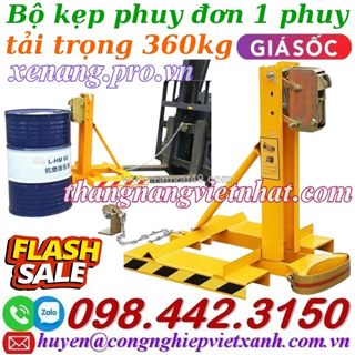 Bộ kẹp gắp 1 thùng phuy đơn 360kg giá tốt - siêu khuyến mãi