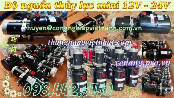 Bộ nguồn thủy lực mini - bơm thủy lực mini 12v - 24v