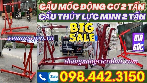 Cẩu mốc động cơ bằng tay 2 tấn