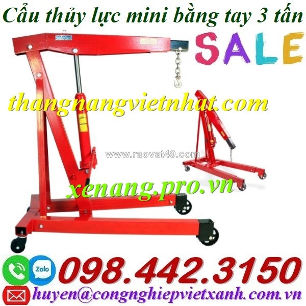 Cẩu thủy lực mini bằng tay 3 tấn giá rẻ