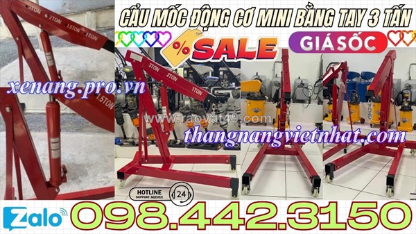 Cẩu thủy lực mini bằng tay 3 tấn giá rẻ