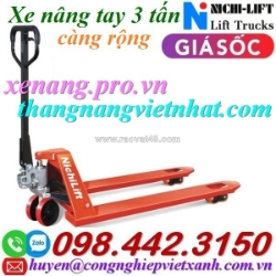 Xe nâng tay 3 tấn càng rộng ac30m nichilift