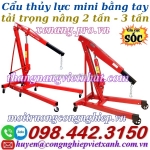 Cẩu thủy lực mini bằng tay 2 tấn - cẩu mốc động cơ 3 tấn sale giá cực sốc call/zalo 098.442.3150 huyền