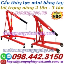 Cẩu thủy lực mini bằng tay 2 tấn - cẩu mốc động cơ 3 tấn sale giá cực sốc call/zalo 098.442.3150 huyền