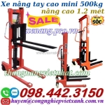 Xe nâng tay cao 500kg nâng cao 1200mm - xả kho giá sốc call/zalo 0984423150 huyền