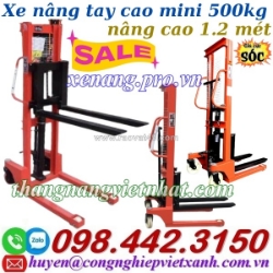 Xe nâng tay cao 500kg nâng cao 1200mm - xả kho giá sốc call/zalo 0984423150 huyền