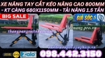 Xe nâng tay cắt kéo 1.5 tấn nâng cao 800mm - xả kho giá sốc