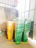 Cung cấp thùng thu gom rác y tế 240 lit màu vàng - mrs thanh 0913 819 238