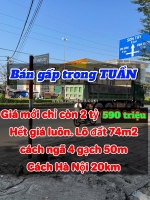 Bán gấp giá mới chỉ 2 tỷ 590 tr cách quốc lộ 32 chỉ 50m, cách hà nội 20km. giá
