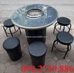 Bộ bàn ghế thùng phuy tròn hàn quốc cho nhà hàng tại hcm