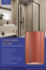Cabin kính ms-902 - giải pháp hoàn hảo cho phòng tắm nhỏ gọn