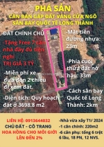 Cần bán đất vàng cửa ngõ sân bay quốc tế long thành, đồng nai