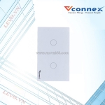 Công tắc điện thông minh vconnex 2 nút bấm không viền