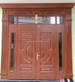 Cửa thép vân gỗ đẹp tự nhiên, an toàn vượt trội