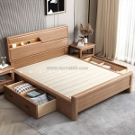 Giường ngủ gỗ sồi tự nhiên giúp giấc ngủ an lành