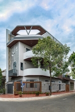 Mẫu nhà phố 4 tầng lô góc