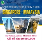 Singapore - malaysia khởi hành 05/12