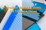 So sánh tấm poly trong và tấm mica trong.
