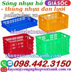 Sóng nhựa hở - thùng nhựa đan lưới - thùng nhựa công nghiệp đan lưới giá cạnh tranh