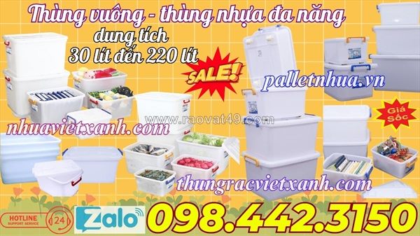 Thùng vuông đa năng có bánh xe - giải pháp tiện lợi cho không gian sống hiện đại