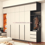 Tủ quần áo gỗ công nghiệp thiết kế kịch trần sang trọng hiện đại