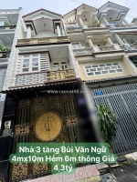 Bán nhà 3 tầng đường bùi văn ngữ, phường hiệp thành, q12, dt 39,2m2 (4mx10m)