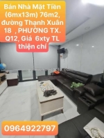 🔥🔥bán nhà mặt tiền (6mx13m) 76m2, đường thạnh xuân , phường tx. q12, giá