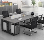 Bàn nhân viên chân sắt mặt gỗ công nghiệp - giải pháp lý tưởng cho văn phòng hiện đại