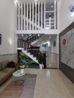 Dưới 5 tỷ, nhà mới khu phân lô đồng bộ, 65.4m2 xây mới tinh, hẻm 8m, hiệp thành