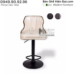 Ghế bar tiếp khách ghế café nhà hàng bọc nệm simili chân sắt nâng hạ nhập khẩu hcm cb2266-p