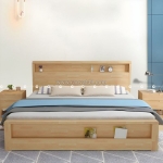 Giường ngủ gỗ tự nhiên thiết kế tối giản của 2024