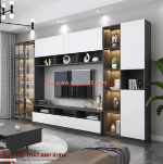 Mẫu kệ tivi phòng khách gỗ công nghiệp thiết kế hiện đại