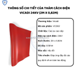 Thảm cách điện vicadi cao su 24kv (2m x 0,82m)