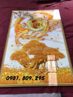 Tranh gạch đẹp tài lộc trang trí nhà , kim tiền