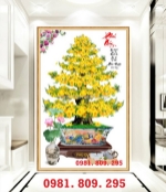 Tranh hoa mai- gạch tranh mai vàng