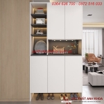 Tủ giày cao kịch trần gỗ công nghiệp màu trắng đẹp giá rẻ