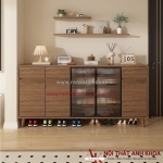 Tủ giày đẹp thông minh gỗ mdf màu nâu đẹp sang trọng