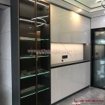 Tủ giày kịch trần kết hợp tủ trang trí đẹp sang trọng