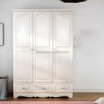 Tủ quần áo gỗ tự nhiên màu trắng tân cổ điển sang trọng