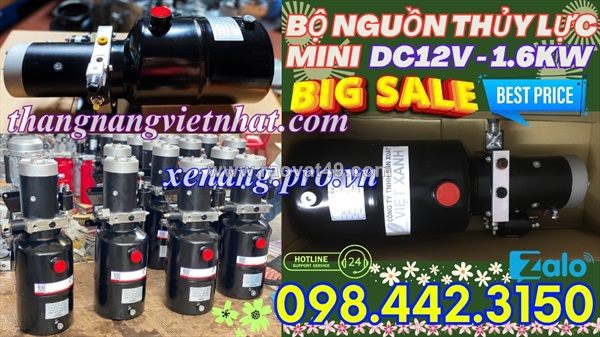 Bộ nguồn motor thủy lực dc12v - 1.6kw